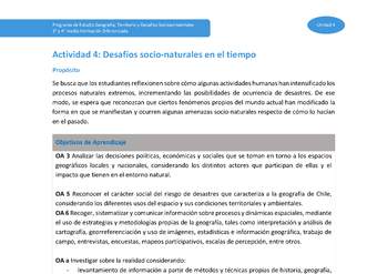 Actividad 4: Desafíos socionaturales en el tiempo