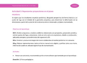 Actividad 3: Representar proyecciones en el plano