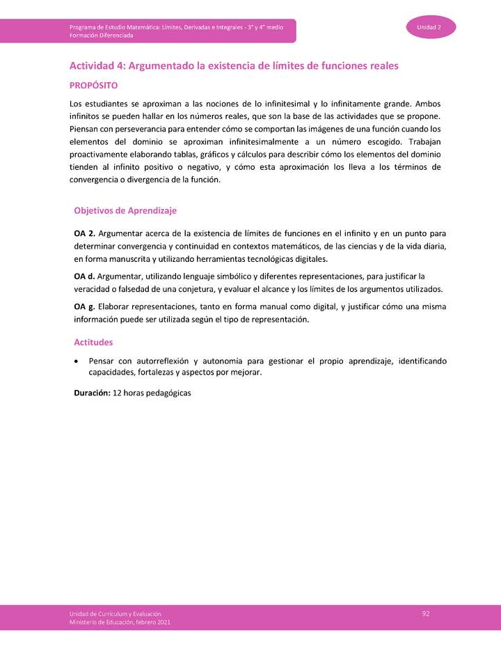 Actividad 4: Argumentado la existencia de límites de funciones reales