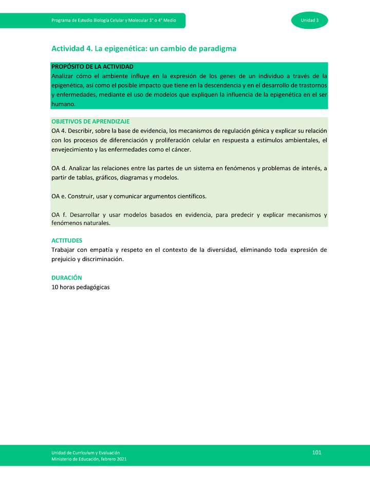 Actividad 4 - La epigenética: un cambio de paradigma