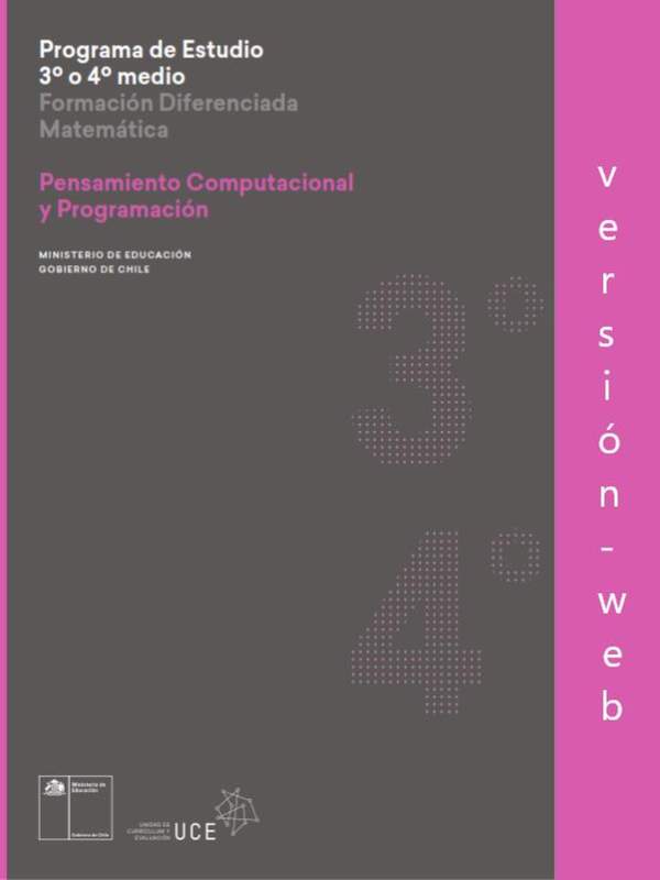 Programa de Pensamiento computacional y programación para 3° o 4° medio Diferenciado HC