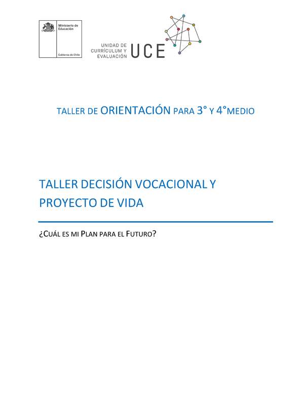 Taller Decisión Vocacional y Proyecto de Vida