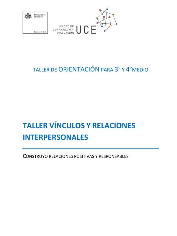 Taller Vínculos y relaciones interpersonales