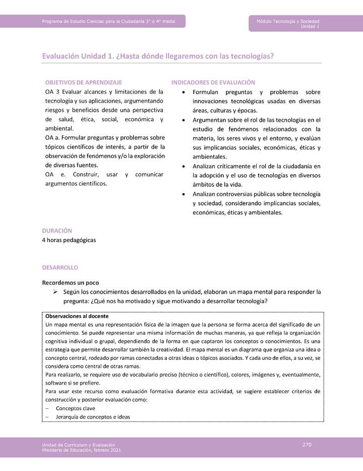 Actividad de evaluación: ¿Hasta dónde llegaremos con las tecnologías?