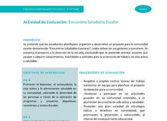 Actividad de Evaluación Unidad 3: Encuentro saludable escolar