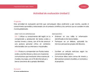 Actividad de evaluación Unidad 2