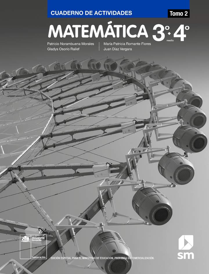 Matemática 3° y 4° Medio, Cuaderno de actividades Tomo 2 - Fragmento de muestra