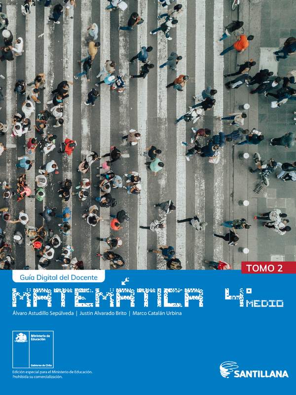 Matemática 3º y 4° Medio, Portada Guía didáctica del docente Tomo 2