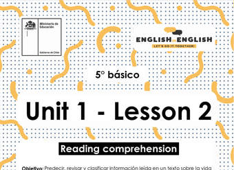 Lesson 2 Inglés 5º básico