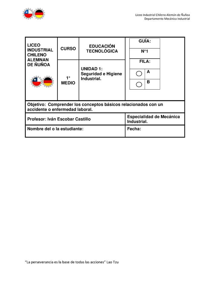 Guía Nº1 Seguridad e Higiene Ind. 1º