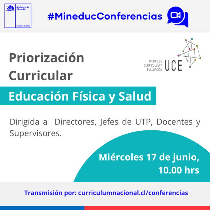 Conferencia virtual: Priorización Curricular: Educación Física y Salud