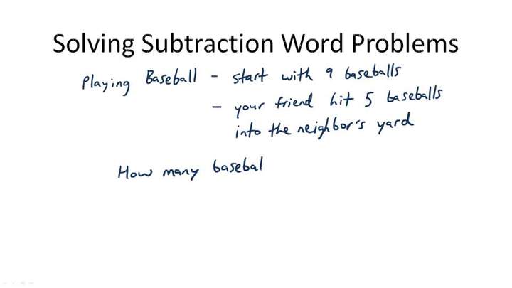 Solución de problemas de palabras de resta: descripción general