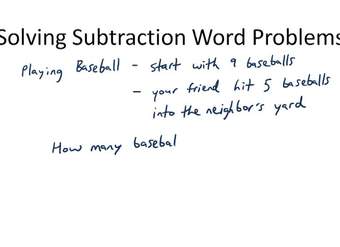 Solución de problemas de palabras de resta: descripción general