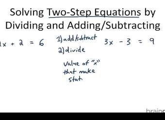 Resolver ecuaciones de dos pasos dividiendo y sumando / restando: descripción general