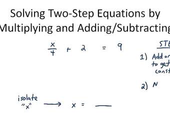 Resolver ecuaciones de dos pasos multiplicando y sumando / restando: descripción general