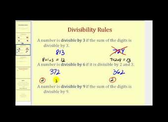 Reglas de divisibilidad