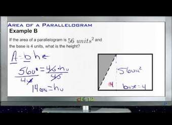 Área de un paralelogramo Ejemplos - Básico