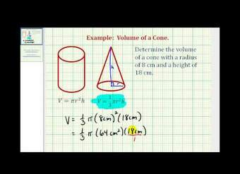 Determinar el volumen de un cono