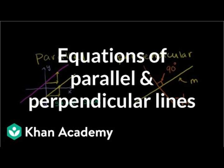 Ecuaciones de líneas paralelas y perpendiculares