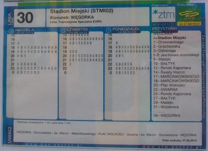 Horario de viaje