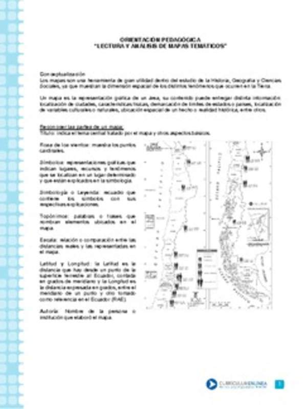 Orientación mapa temático