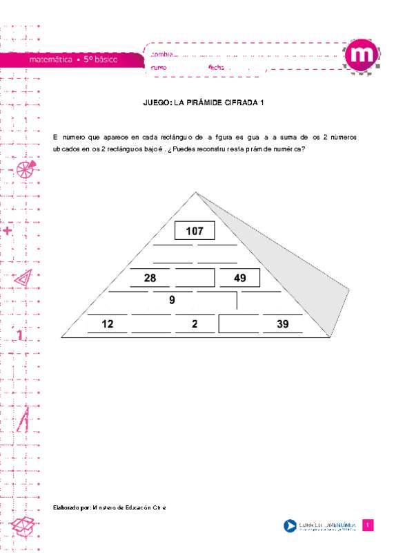 Juego: la pirámide cifrada 1