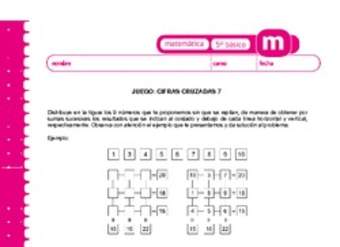 Juego: cifras cruzadas 7