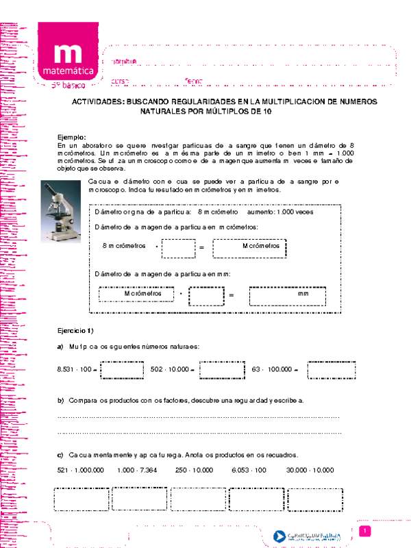 Buscando regularidades en la multiplicacion de números naturales por múltiplos de 10