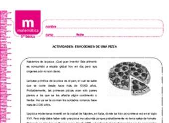 Fracciones de una pizza