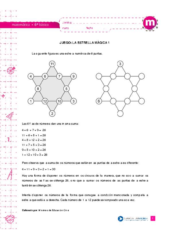 Juego: la estrella mágica 1