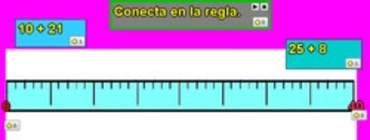 Adición de números hasta 40 en la recta numérica 1