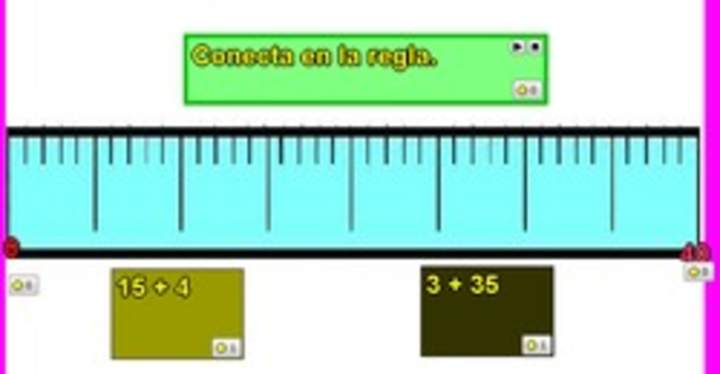 Adición de números hasta 40 en la recta numérica 2
