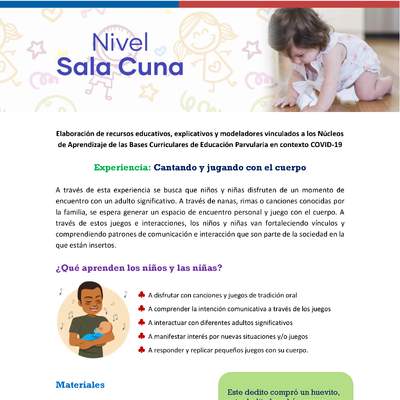 Experiencia Educativa: cantando y jugando con el cuerpo