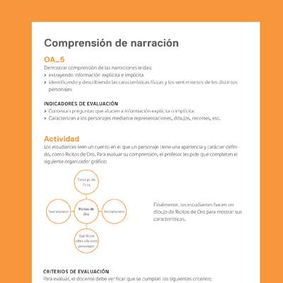 Ejemplo Evaluación Programas - OA05 - Comprensión de narración