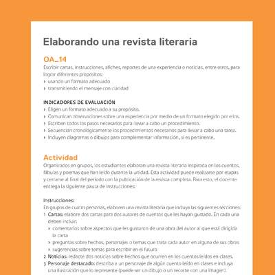 Ejemplo Evaluación Programas - OA14 - Elaborando una revista literaria