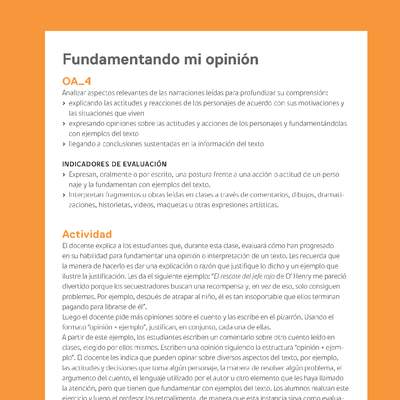 Ejemplo Evaluación Programas - OA04 - Fundamentando mi opinión