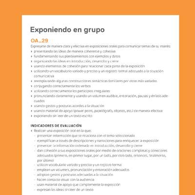 Ejemplo Evaluación Programas - OA29 - Exponiendo en grupo