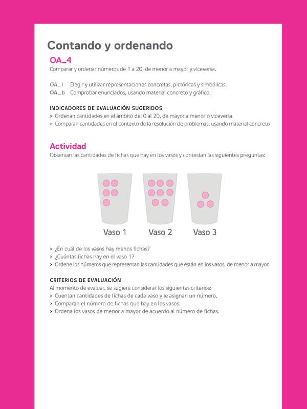 Ejemplo Evaluación Programas - OA04 - Contando y ordenando