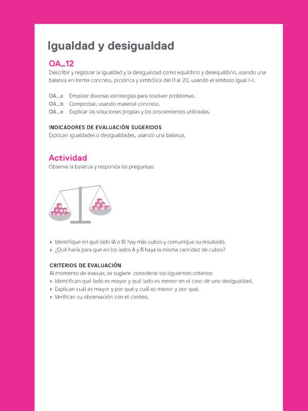 Ejemplo Evaluación Programas - OA12 - Igualdad y desigualdad