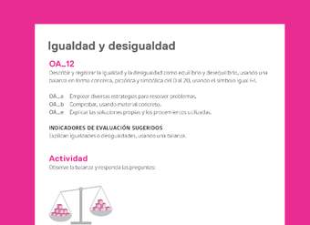 Ejemplo Evaluación Programas - OA12 - Igualdad y desigualdad