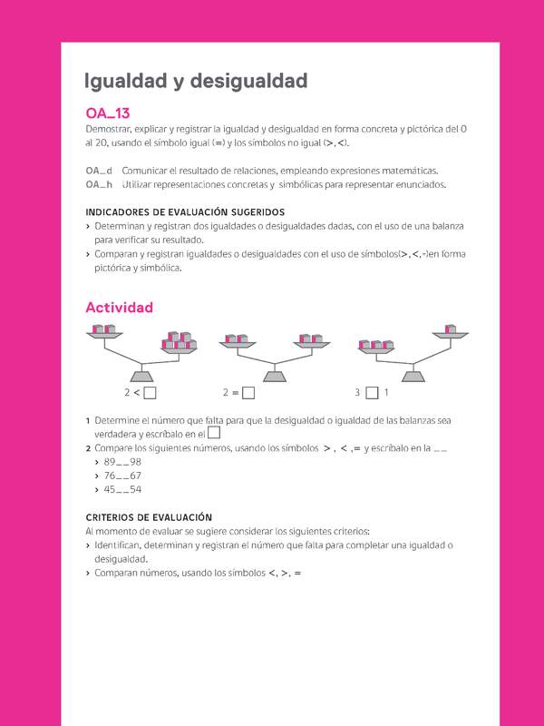 Ejemplo Evaluación Programas - OA13 - Igualdad y desigualdad