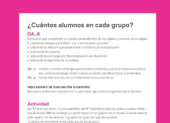 Evaluación Programas - MA04 OA06 - U1 - ¿Cuántos alumnos en cada grupo?