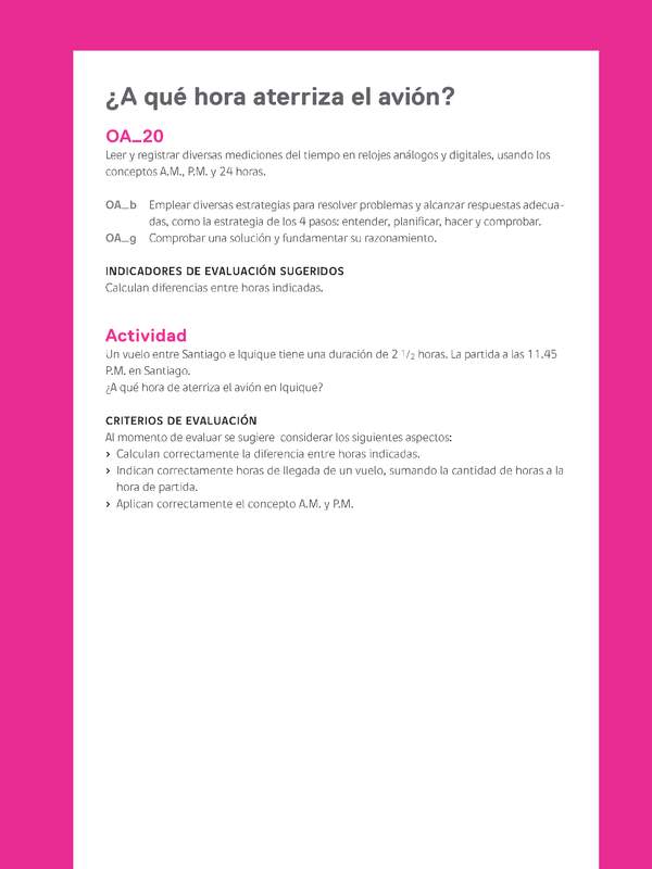 Evaluación Programas - MA04 OA20 - U2 - ¿A qué hora aterriza el avión?