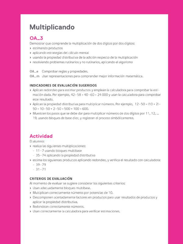 Evaluación Programas - MA05 OA03 - U1 - Multiplicando