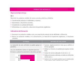 Evaluación Programas - MA1M OA03 - U1 - PRODUCTOS NOTABLES