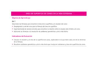 Evaluación Programas - MA1M OA07 - U1 - ÁREA DE SUPERFICIE DE CONOS EN LA VIDA COTIDIANA