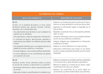 Evaluación Programas - LE1M OA13 - OA15 - U4 - ESCRIBIENDO UNA CRÓNICA