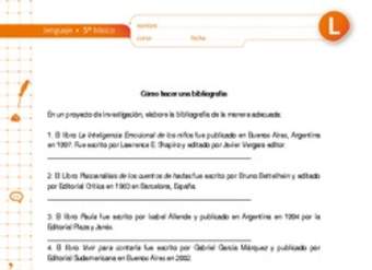 Cómo hacer una bibliografía