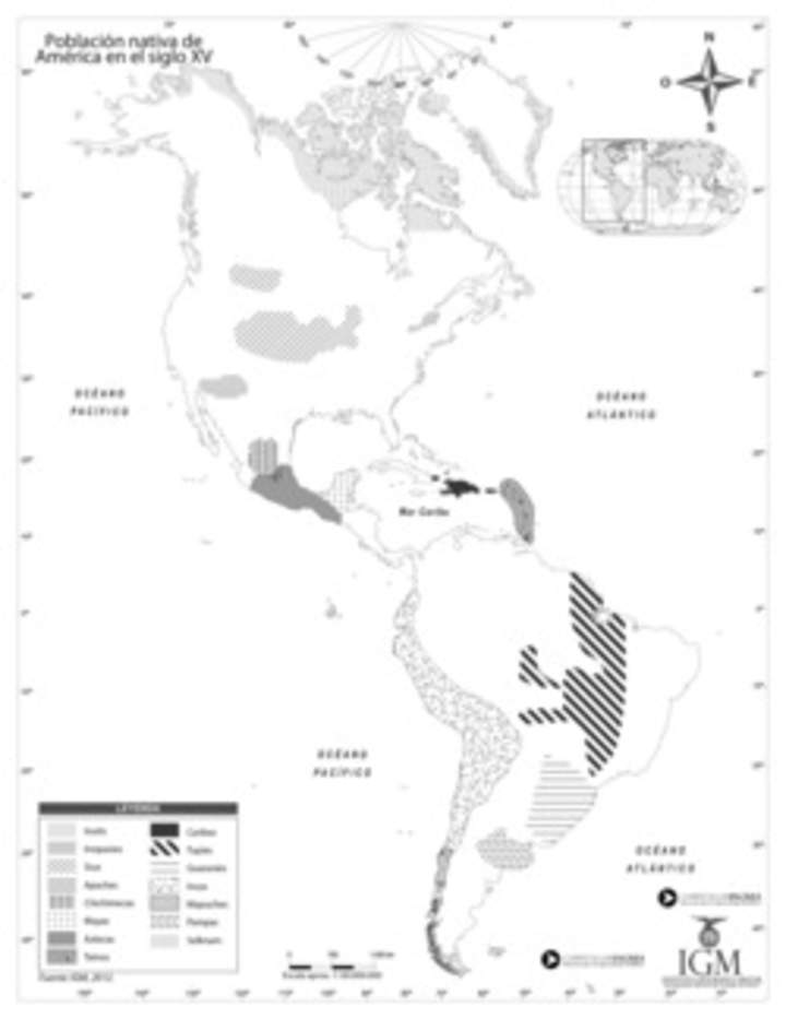 Población nativa de América en el siglo XV