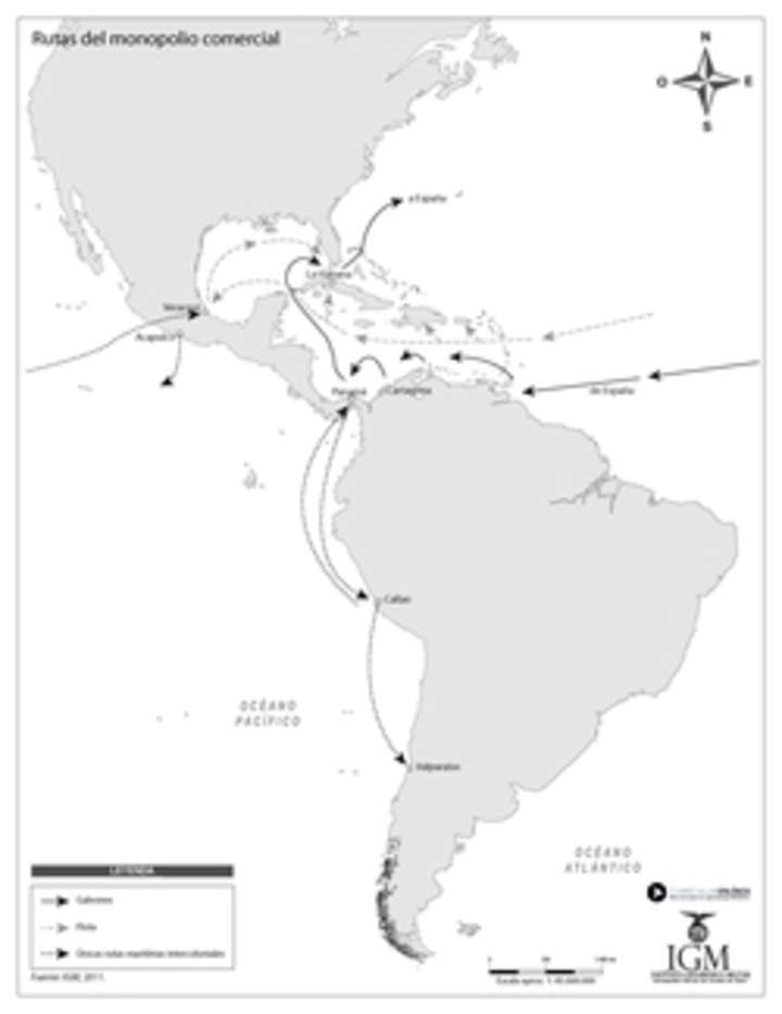 Rutas del monopolio comercial